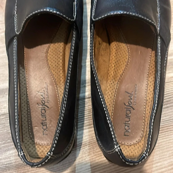 Naturalizer Size 8.5 Slip On Mule Loafer Black Upper Leather Natural Soul EUC - Picture 6 of 6